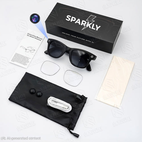 SPARKLY Smart Glasses with Camera & Noise-Free Calls | Bluetooth, Music & RX Ready